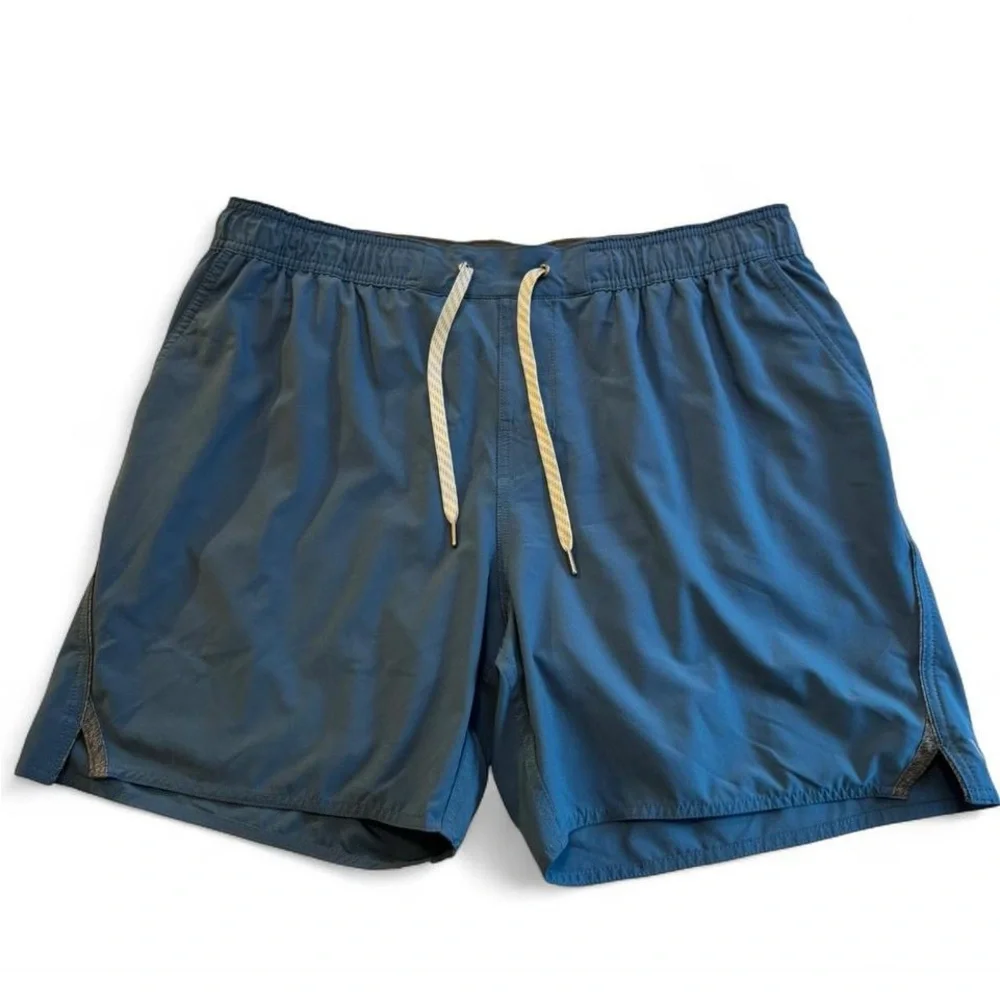 Vuori Trail Short 2.0 6” Inseam Blue / Heather Grey Mesh Trim XXL